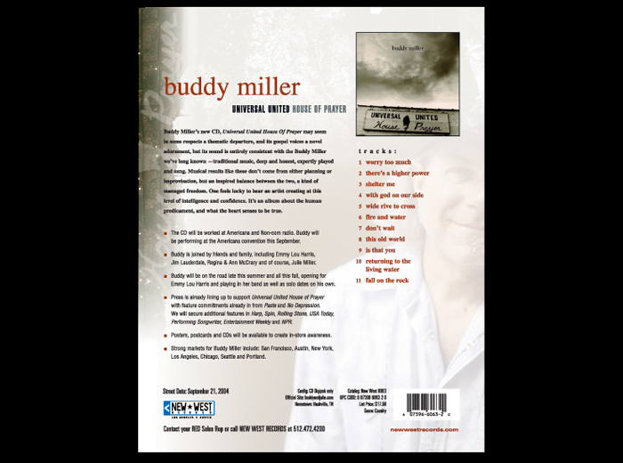 Buddy Miller Onesheet